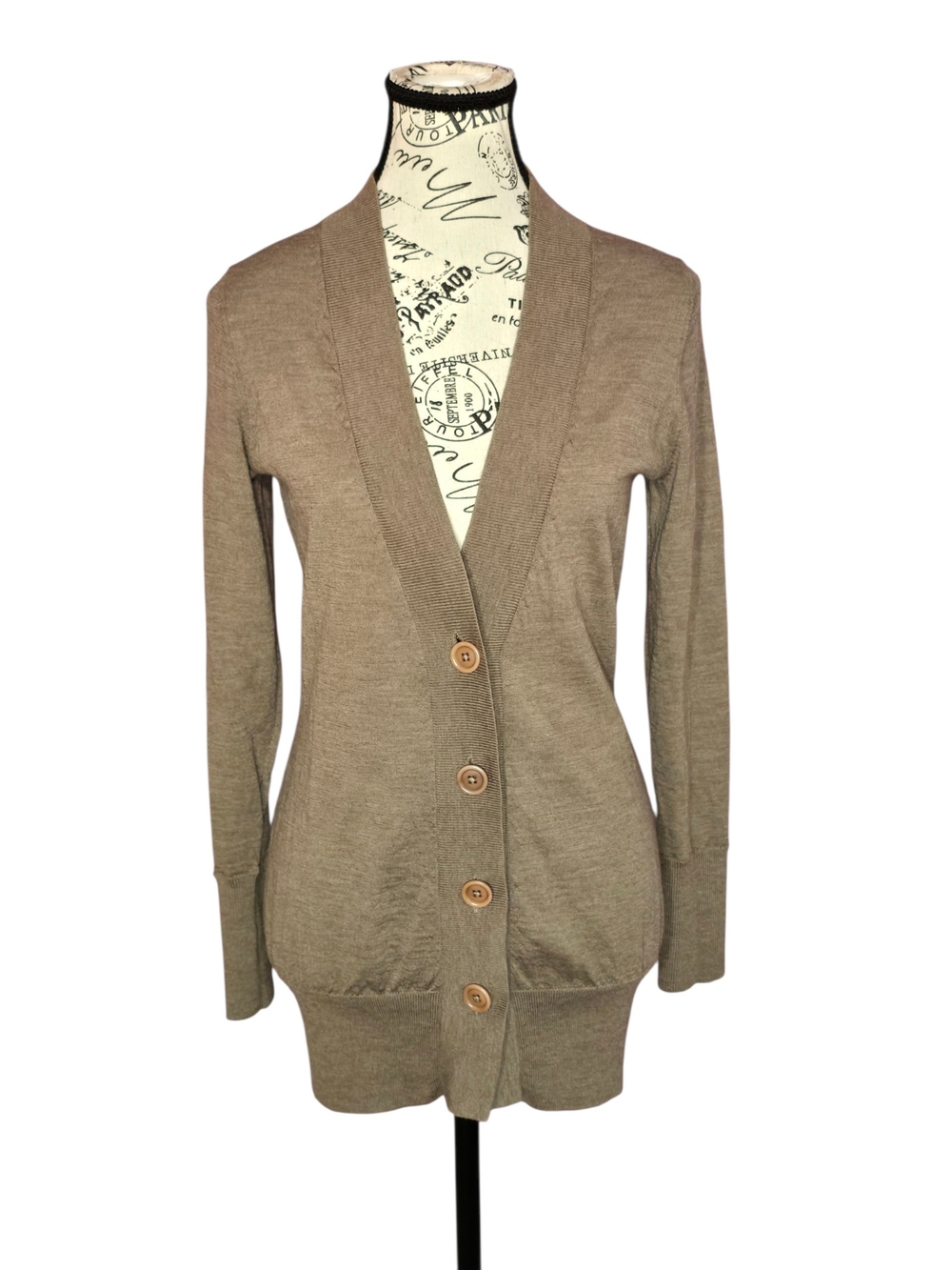 Banana Republic Taupe Button-Front Women's Cardigan